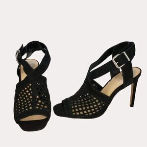Vince Camuto Suede Leather Cut Out Peep Toe Heels Shoes 42 US 10 M am